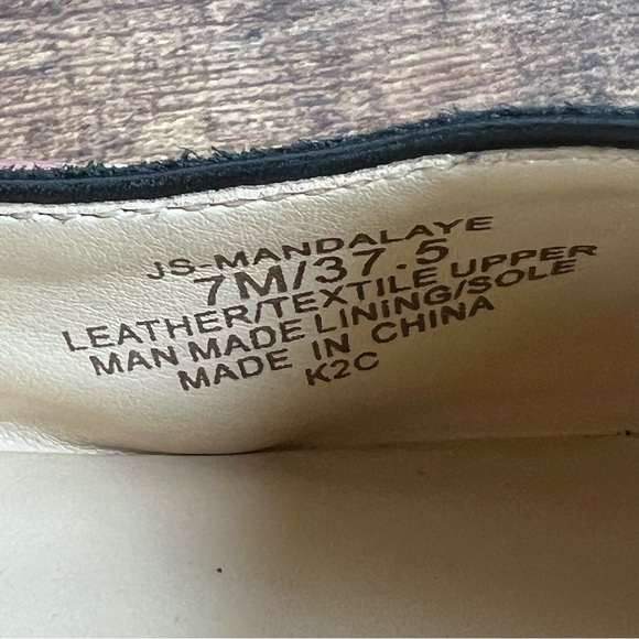 Jessica Simpson Ballet Flat Leather Shoes Stretch Ankle Strap Mandalaye Womens 7 - Picture 10 of 10